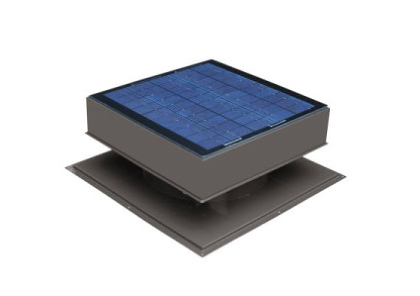 Solar powered attic fan