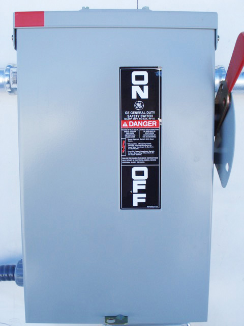 Electrical service panel disconnect