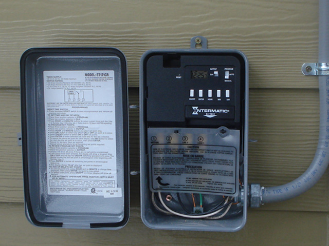 remote timer installation for heat tape